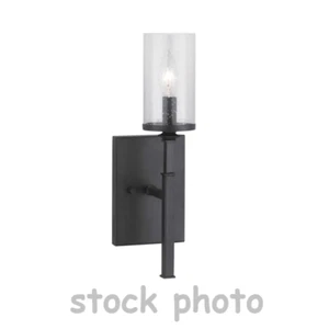 Progress Lighting Gresham Single Light 15" Wall Sconce - Graphite P710055-143 - Picture 1 of 5