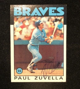 PAUL ZUVELLA 1986 TOPPS AUTOGRAPHED SIGNED AUTO BASEBALL CARD 572 BRAVES - Picture 1 of 2