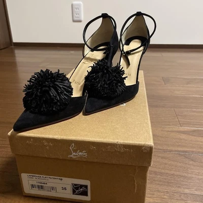 Christian Louboutin Laprugozza Bombas Planas Negras Gamuza 35 EE. UU. 5.5 Nuevas Foto 1 de 4