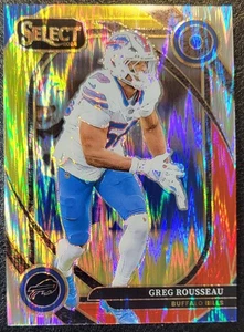2024 Panini Select Club Level Greg Rousseau #272 RED/Yellow Prizm Shock BILLS - Bild 1 von 2
