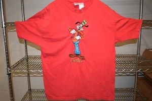 Goofy vtg Embroidered Disney Store t shirt Tag XL Fits Lg/XL Long - Picture 1 of 4