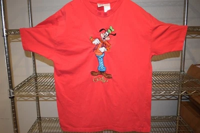Goofy vtg Embroidered Disney Store t shirt Tag XL Fits Lg/XL Long - Image 1 of 4