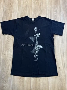 Vintage 90s John Coltrane Jazz Saxophone Graphic T-Shirt Large Single Stitch - Bild 1 von 11