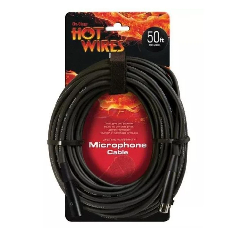 Cabo de microfone Hot Wires 50 pés XLR-XLR - Imagem 1 de 1