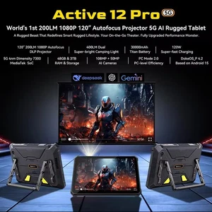 Blackview Active 12 Pro Rugged Projector Tablet 11'' Android 15 16GB 1TB 33000mA - Picture 1 of 10