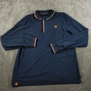 Manchester United Trikot Herren XL Navy Langarm Baumwolle Official Polo - Bild 1 von 12