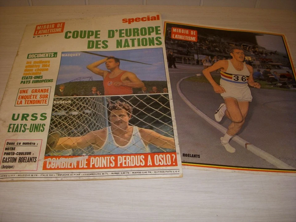 MIROIR ATHLETISME 16 09.1965 COUPE EUROPE des NATIONS DISQUE Jules NOEL - Photo 1/1