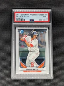 2014 Bowman - Prospects Chrome Mookie Betts PSA 9 Boston Red Sox #BCP109 - Picture 1 of 2