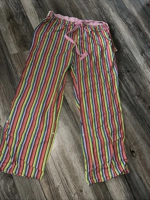 Pantalones de pijama Victoria's Secret I Only Sleep in rosa arco iris grandes para mujer Foto 1 de 2