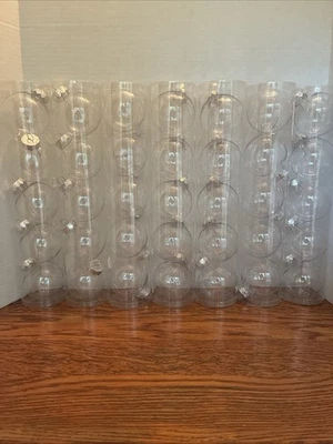 7 Tubos De 2.5” Hágalo Usted Mismo Plástico Transparente Bola De Navidad Adornos Cinco Bolas Por Paquete Foto 1 de 3