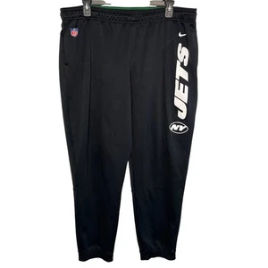 Nike NFL New York Jets Black Sweatpants Mens size 4XL Dri-Fit Drawstring Waist - Picture 1 of 15