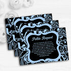 Black & Blue Swirl Deco Personalised Wedding Gift Cash Request Money Poem Cards