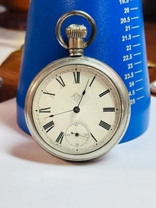 Ansonia Dollar Pocket Watch 18 SIZE, RUNNING FOR REPAIR ANTIQUE POCKET WATCH - Imagen 1 de 16