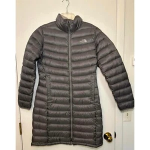 The North Face Parka Long Full Length Grey Down Coat 700 Casual Womens Medium - Picture 1 of 9