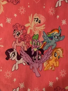 Cotton Knit Fabric 9x38" My Little Pony, Pinkie Pie Twilight Sparkle Rarity - Picture 1 of 2