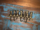 Vintage Brushed Brass Lucky 7 CATS Tails Wall Mounted Hardware