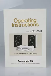 Panasonic RE-8140 AM/FM Receiver mit 8 Spur Player Anleitung ORIGINAL 70ERer - Bild 1 von 2