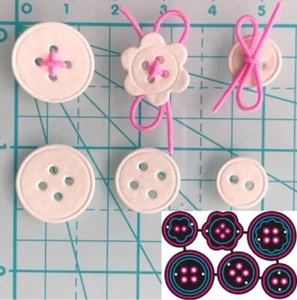 Button Metall Stanzformen DIY Scrapbooking Papier Karte Vorlage Prägeschablone - Bild 1 von 6