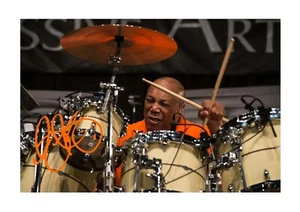 Billy Cobham drums music poster poster with repro autograph with choice of frame - Bild 1 von 4