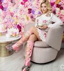 Authentic Gucci Pink Silk Dragon Boots With Crystal Bow Retail 4.400