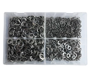 Assorted Box of 1000 3/16" - 3/8" Spring Washers A2 Stainless Steel Bolts Screws - Picture 1 of 2