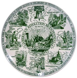 Vintage AMERICAN REVOLUTION BICENTENNIAL COLLECTOR'S PLATE (1976) Enco National - Picture 1 of 3