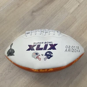 NFL Super Bowl XLIX Patriots vs Seahawks Tamaño Completo Fútbol Conmemorativo - Imagen 1 de 5