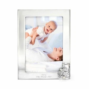 Beautiful Silver Plated Teddy Bear Picture Frame British Made Brand New - Picture 1 of 3