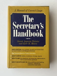 The Secretary’s Handbook - 9th Edition - Sarah Taintor & Kate Monro - Hardcover - Picture 1 of 11