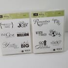 12 timbres Stampin Up Retired Word Play #120651 Remember Wish Joy Sick I Do Dream
