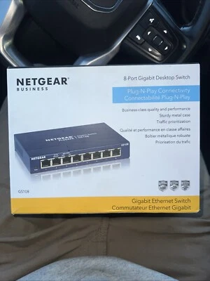 NETGEAR ProSafe 8-Port Gigabit Ethernet Network Switch GS108 v4 - Image 1 of 3