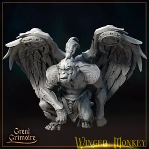 Winged Monkey B | Great Grimoire | RPG D&D Wargaming 3D Printed Mini - Picture 1 of 1