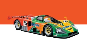 Mazda 787b, Le Mans Vintage Racing Art Print Poster 22 x 17in - Picture 1 of 3