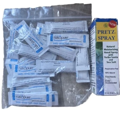 Kit de Recarga Personal Nosopure 20 Paquetes Pretz Spray Natural Hidratante Nasal 20ml Foto 1 de 4