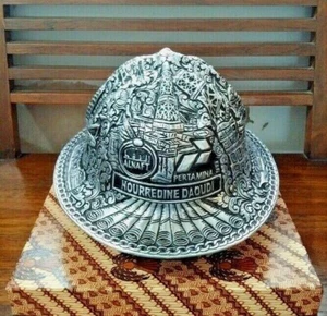 Engraved Aluminum Hard Hat - Carved Aluminum Hard Hat - Custom Engraved hard had - Picture 1 of 4