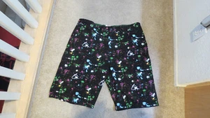 Chor Paint Splatter Multicolor Graphic Black Chino Shorts Men's Size 40 - Picture 1 of 1