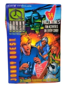 Vintage 1996 Jonny Quest Cartoon Kids VALENTINES CARDS Kit 90s Collectible -READ - Picture 1 of 2