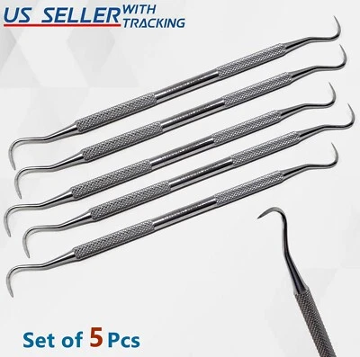 SET OF 5* SICKLE SCALER H6-H7 DENTAL HAND TOOLS INSTRUMENTS GERMAN STAINLESS - Image 1 of 3
