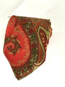 Authentic VOGHI Paisley Full Print Design On Multi Color 100% Silk Necktie Tiei - Picture 1 of 11