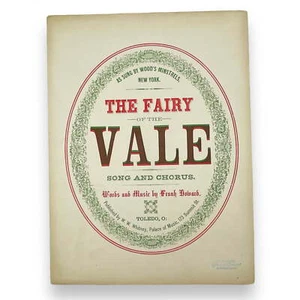 1866 The Fairy of the Vale as Sung by Wood's Minstrels Civil War Era Sheet Music - Picture 1 of 4