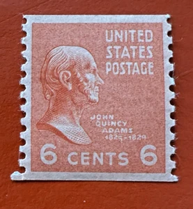 Sc 846 MINT MNH OG COIL SINGLE ~ PREXY PRESIDENT JOHN QUINCY ADAMS 6c - Picture 1 of 2