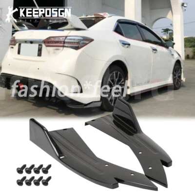Saias laterais divisoras spoiler difusor traseiro preto brilhante para Toyota Corolla - Imagem 1 de 4