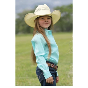 CTW3120002 Cruel Girls Solid Button Up Western Shirt - Turquoise NEW - Picture 1 of 7