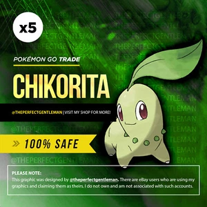 x5 Chikorita Pokemon #152 GO Gen 2 Johto - Picture 1 of 4