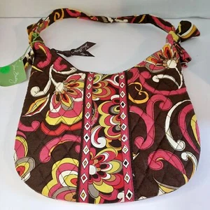 Vera Bradley New With Tags Pleated Shoulder Bag Zip Tote - Picture 1 of 4