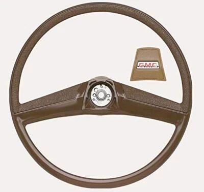 OER Saddle Steering Wheel With Red GMC Logo Horn Cap 1969-1972 GMC Pickup Truck - Image 1 of 3
