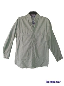 Le Shark Mens Khaki Shirt Size Large paisley collar detail VGC... - Picture 1 of 3