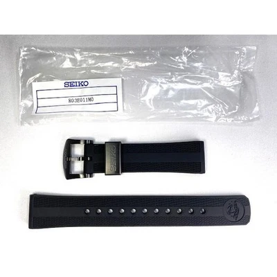 Seiko Prospex Genuine Silicone Band Strap Color Black 20mm R03E011M0 New - Image 1 of 4