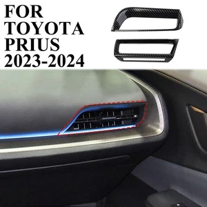 Carbon style center console air vent A/C outlet cover trim for Toyota Prius - Picture 1 of 5