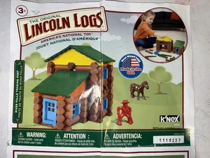 Lincoln Logs K'nex Cowboy & Horse 130 Piece Wooden Construction Pieces EUC - Picture 1 of 2